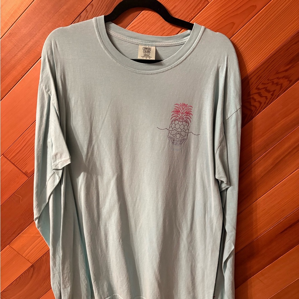 Seaway Comfort Colors Blue Long Sleeve Tee Relaxed Fit